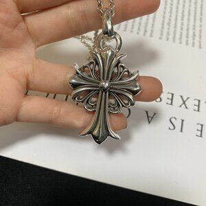 NWT Chrome Hearts Cross Silver Necklace